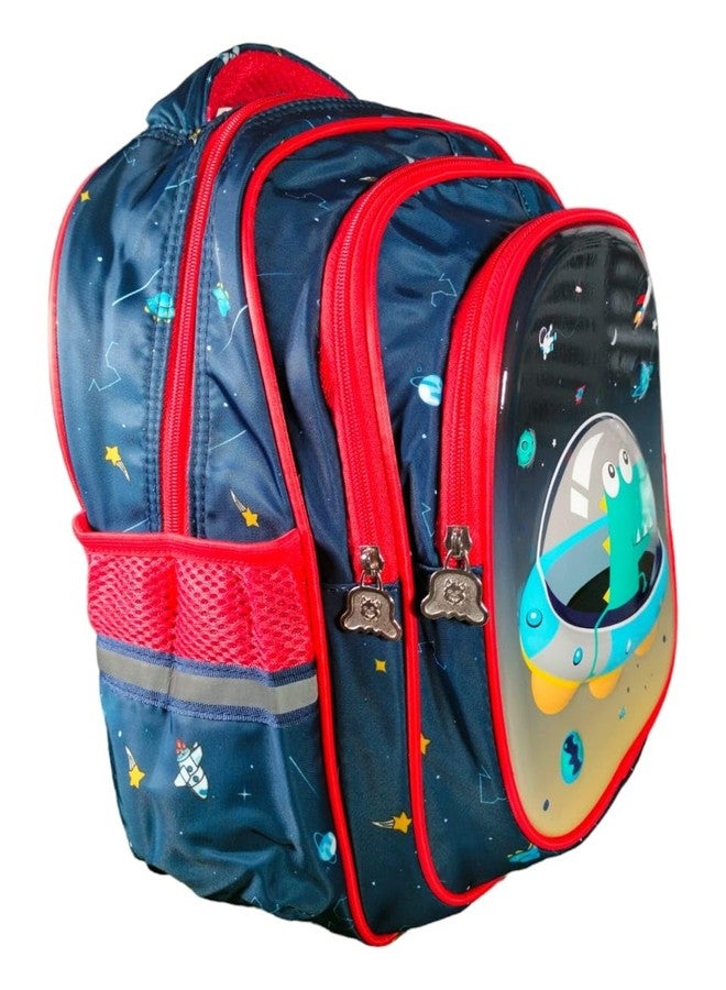 TEMSON School Bag For Student - Backpack For Children, Lightweight School Backpack For Boys, Girls, Kids (Dino Space - Blue)(TMS-5744) - Image 4